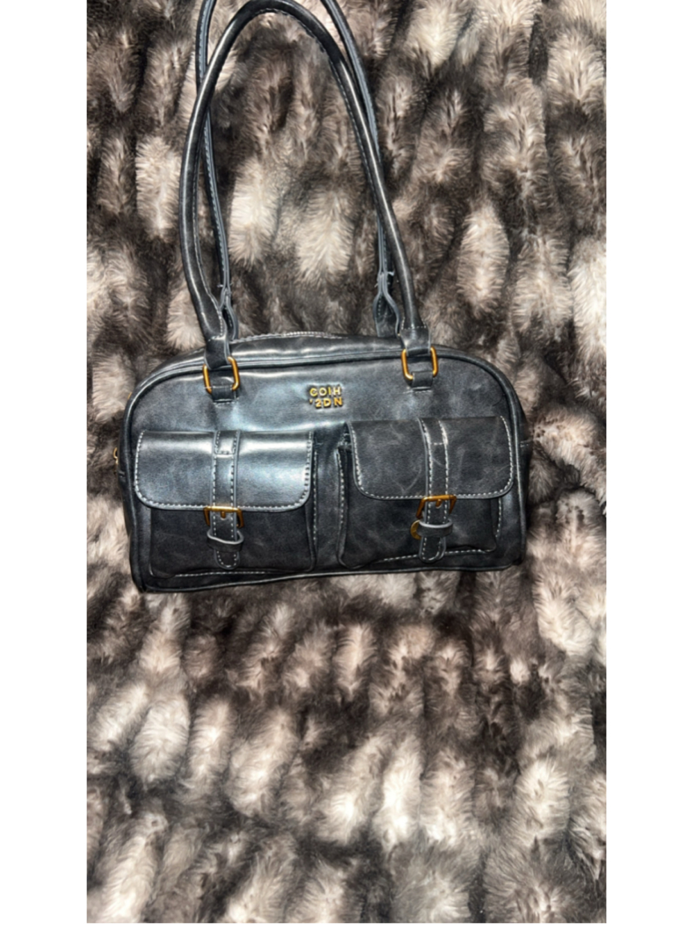 Women's Unbranded Shoulder Bag One Size Black Gold